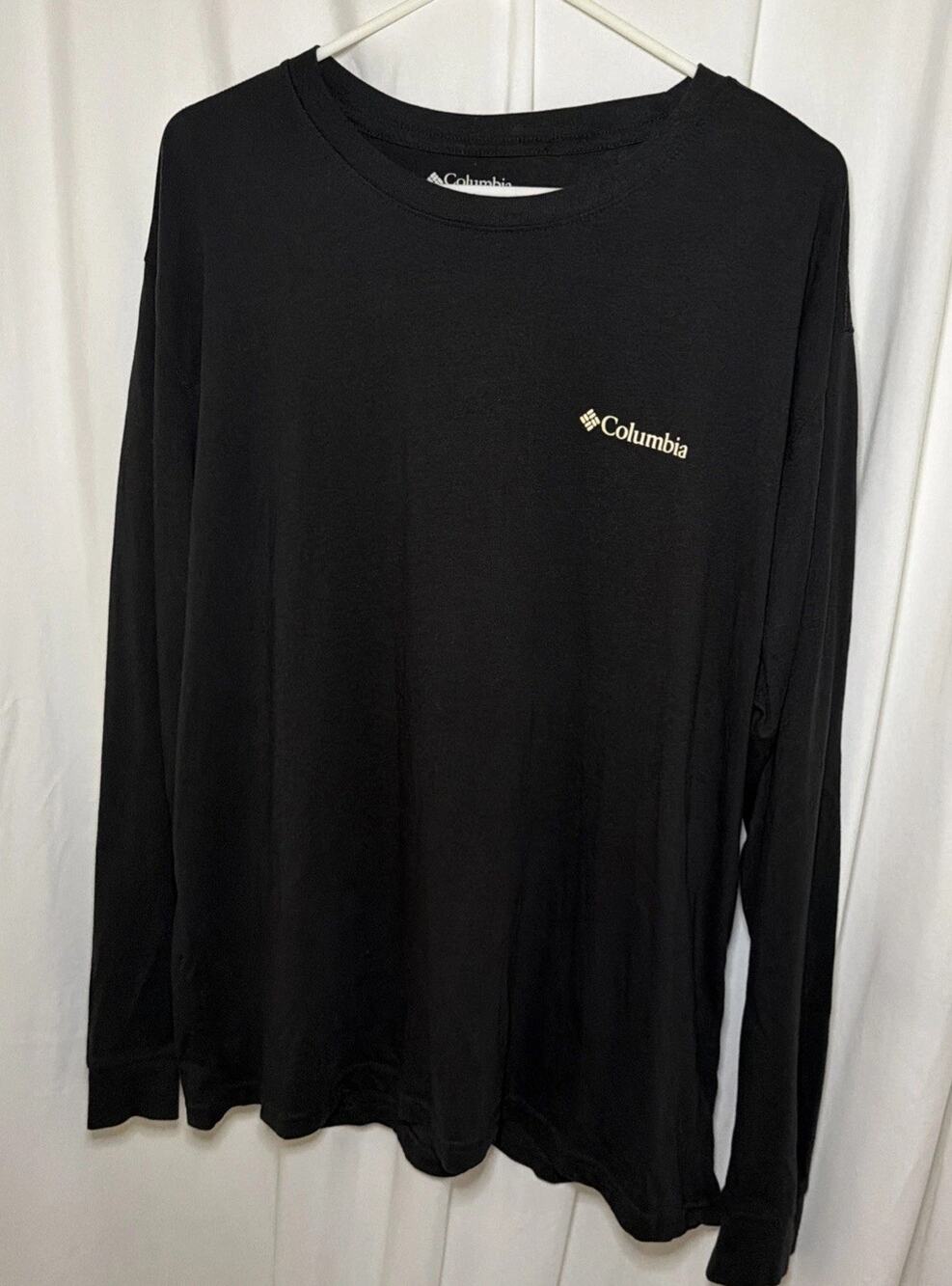 Columbia Long Sleeve Black Shirt Size XL Mountain View
